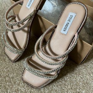 Steve Madden Starie rhinestone sandals, size 8 worn once